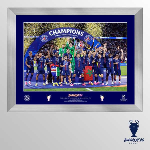 2026 UEFA Champions League Final Budapest Framed Winners Trophy