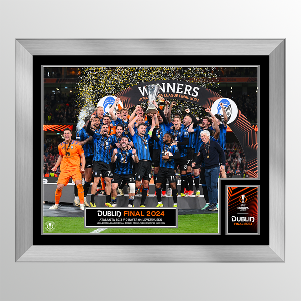 2024 UEFA Europa League Final Dublin Framed and Mounted Winners Cup Li