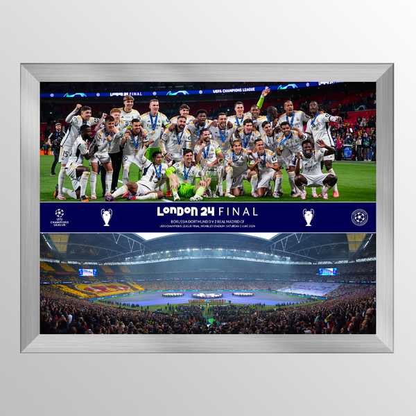 2024 UEFA Champions League Final London Celebration Framed Montage Fea