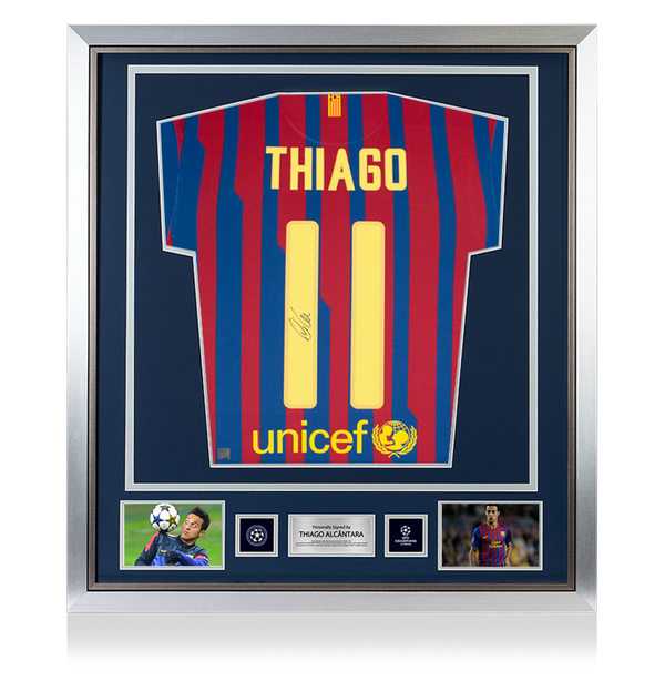 Thiago Alcantara Official UEFA Champions League Back Signed and