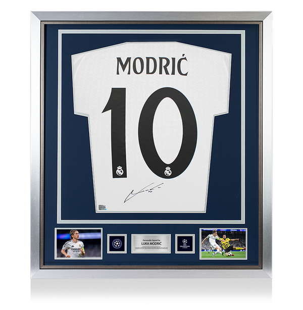 Luka Modric Official UEFA Champions League Back Signed and Framed