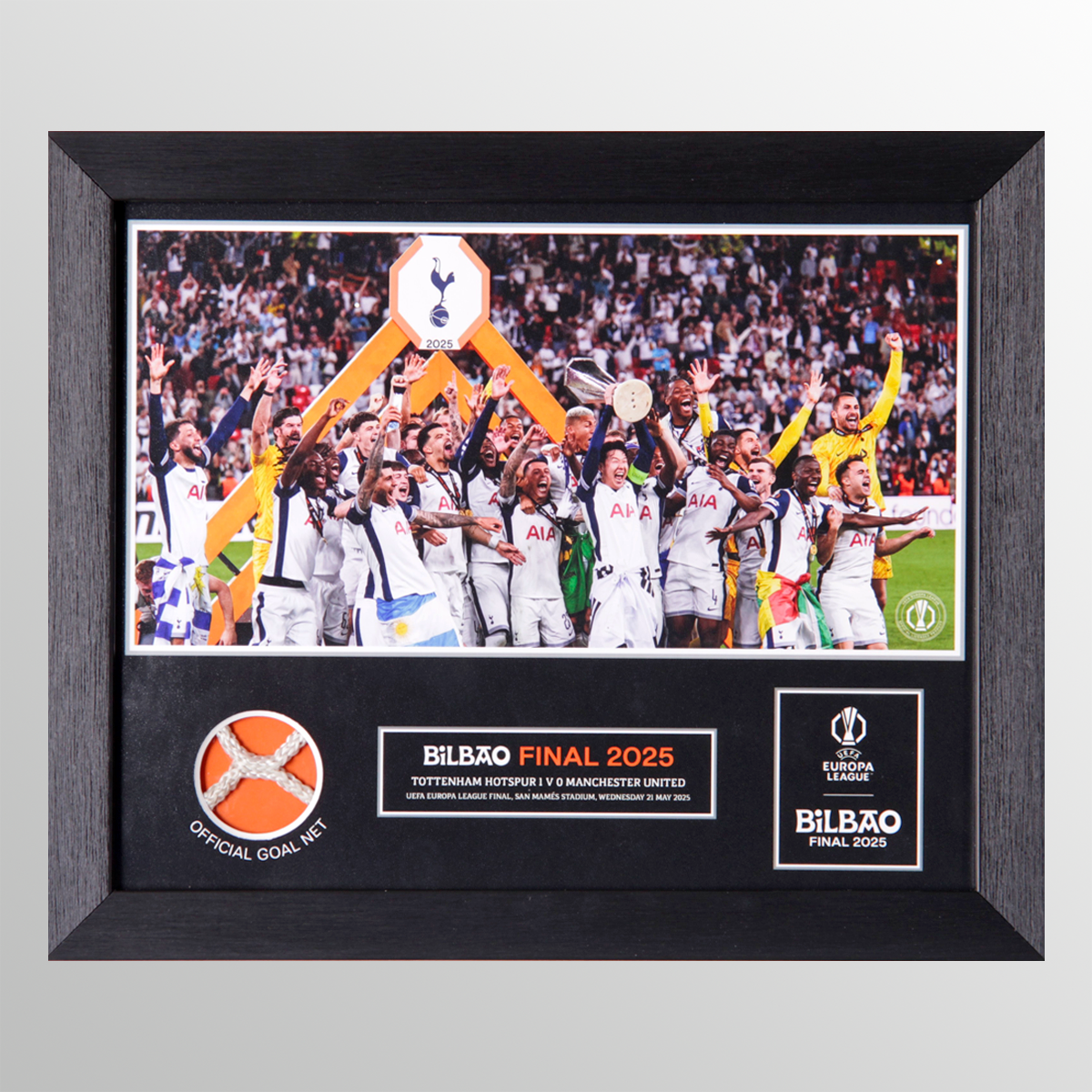 2025 Europa League Final Bilbao - 10x8" Goal Net Piece UEFA Club Competitions Online Store
