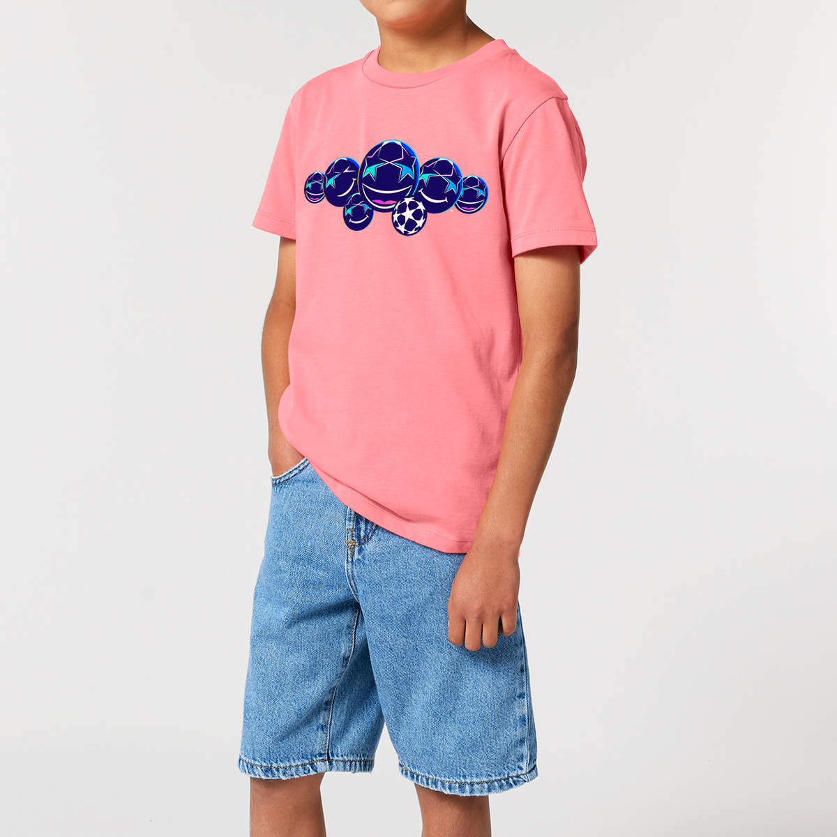 UCL Smiling Starball #2 Kids T-Shirt - Pink Joy UEFA Club Competitions Online Store