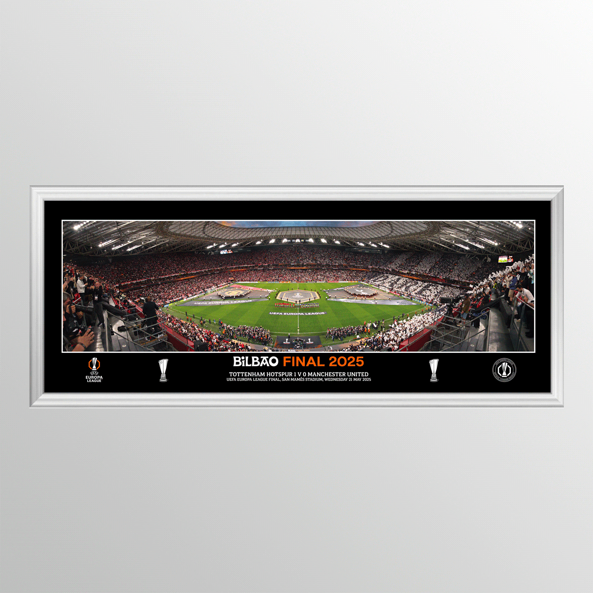 2025 UEFA Europa League Final Bilbao Line up 30&quot; Panoramic Visual UEFA Club Competitions Online Store
