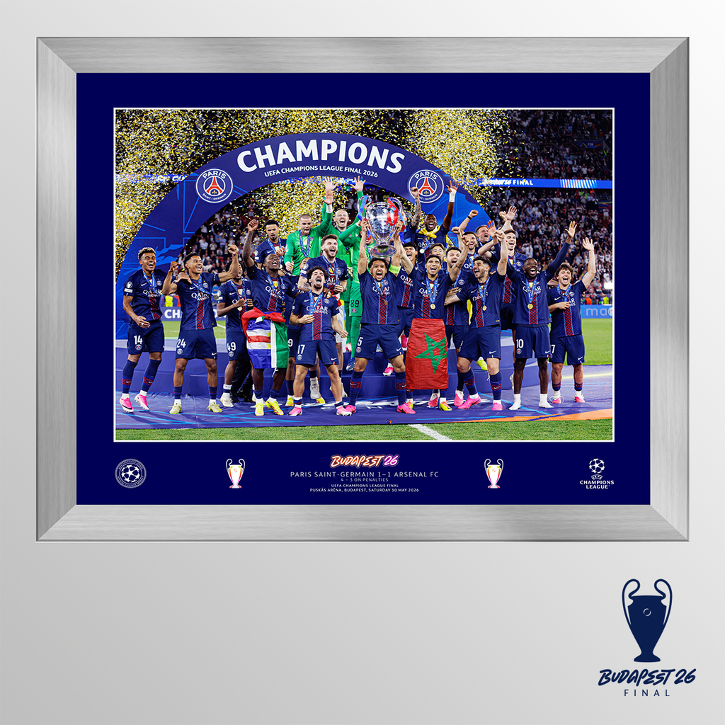 2026 UEFA Champions League Final Budapest Framed Winners Trophy