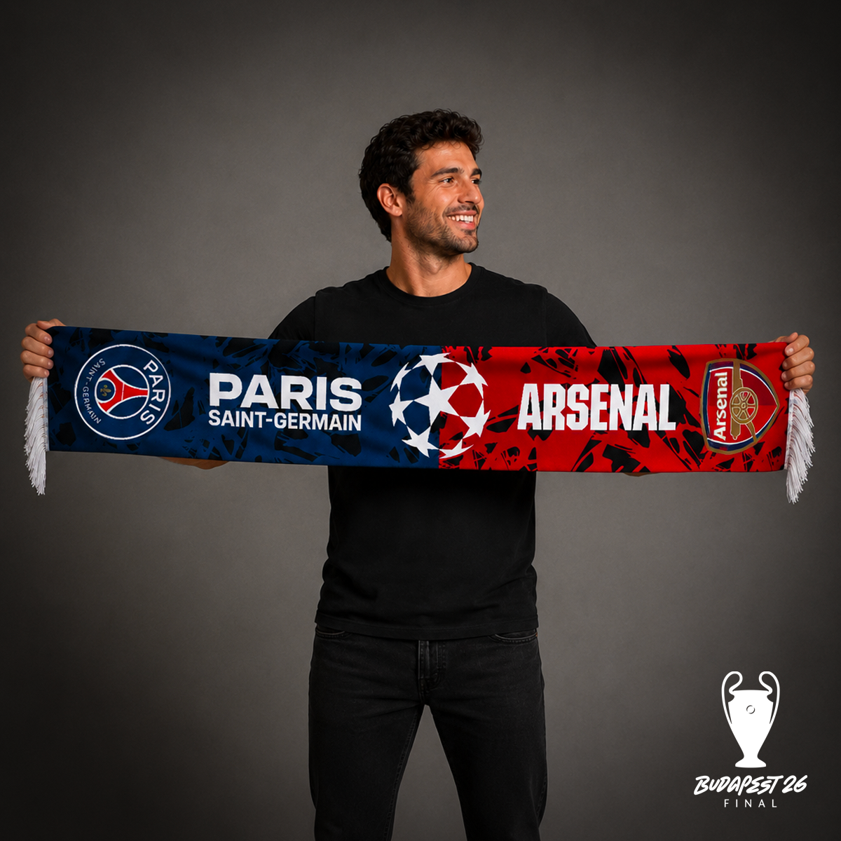 Budapest 26 UCL Final Scarf UEFA Club Competitions Online Store