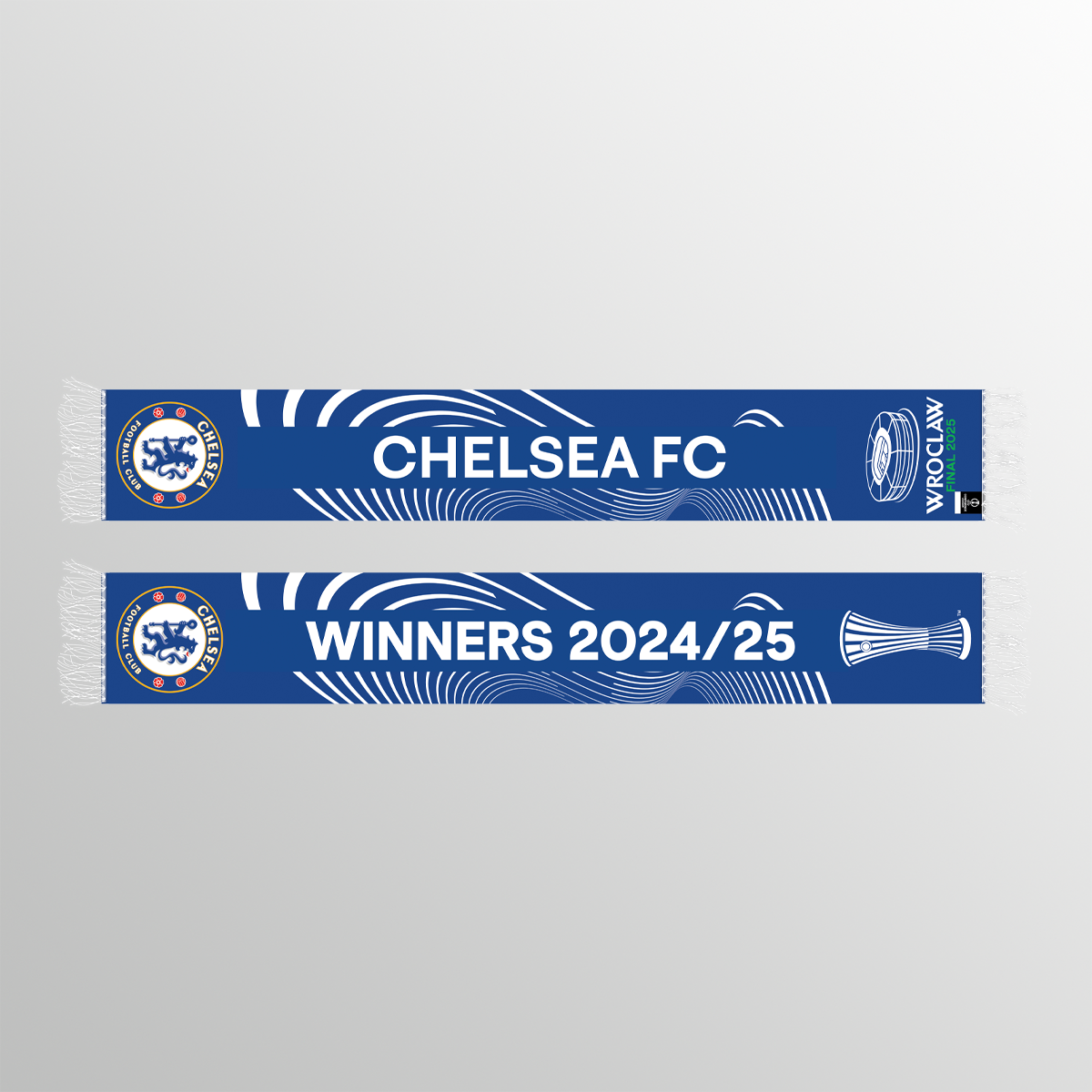 Wroclaw 25 UECL Final Chelsea FC Winners Scarf UEFA Club Competitions Online Store