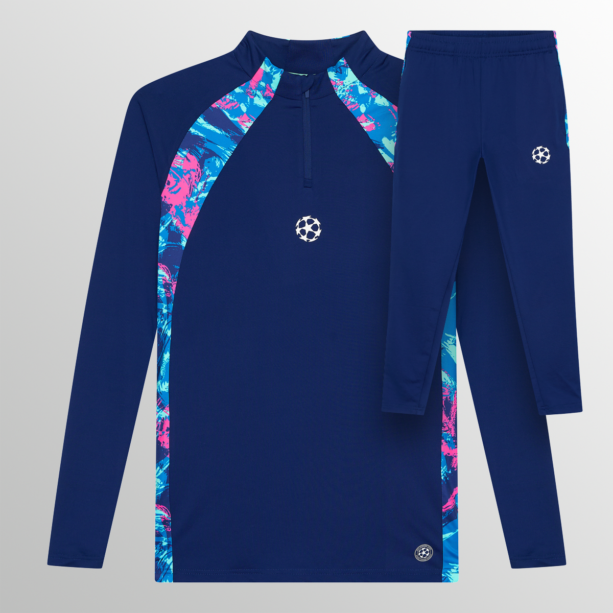 Blauer UEFA Champions League-Trainingsanzug