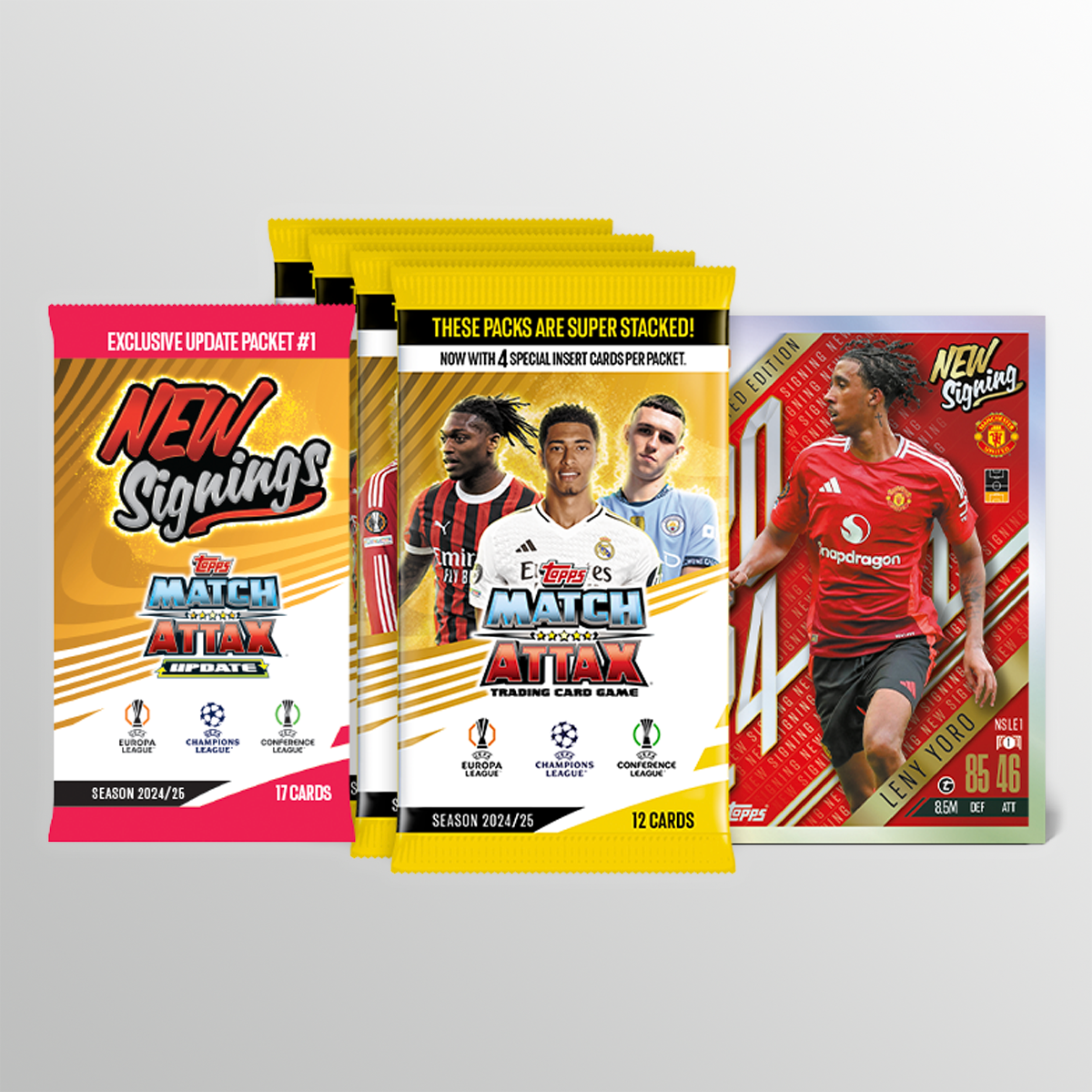 Topps Match Attax 23/24 Update Mega Multipack | 41 Karten Inkl. 16 New Signings & Limited Card