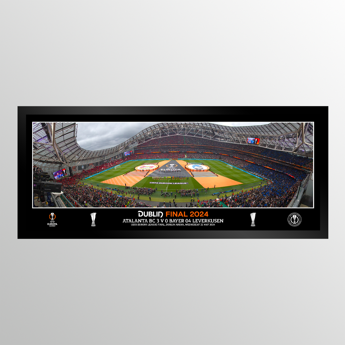 2024 UEFA Europa League Final Dublin Line Up Tempered Glass Panoramic