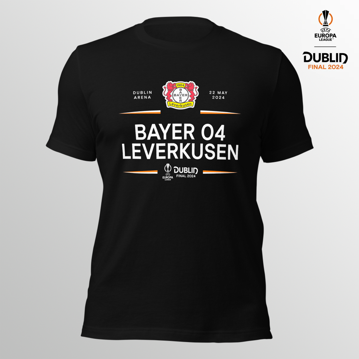 Dublin 24 UEL Final Leverkusen T-shirt UEFA Club Competitions Online Store