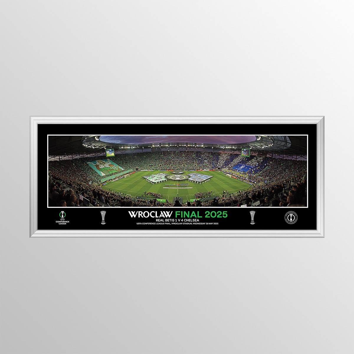 2025 UEFA Europa Conference League Final Wroclaw Line up 20" Panoramic Visual UEFA Club Competitions Online Store