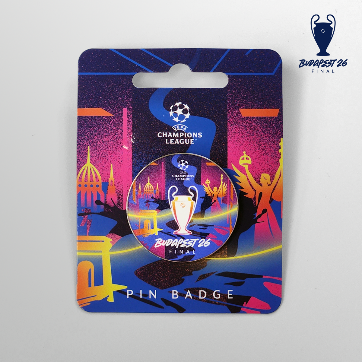 Budapest 26 UCL Final Roundel Pin Badge