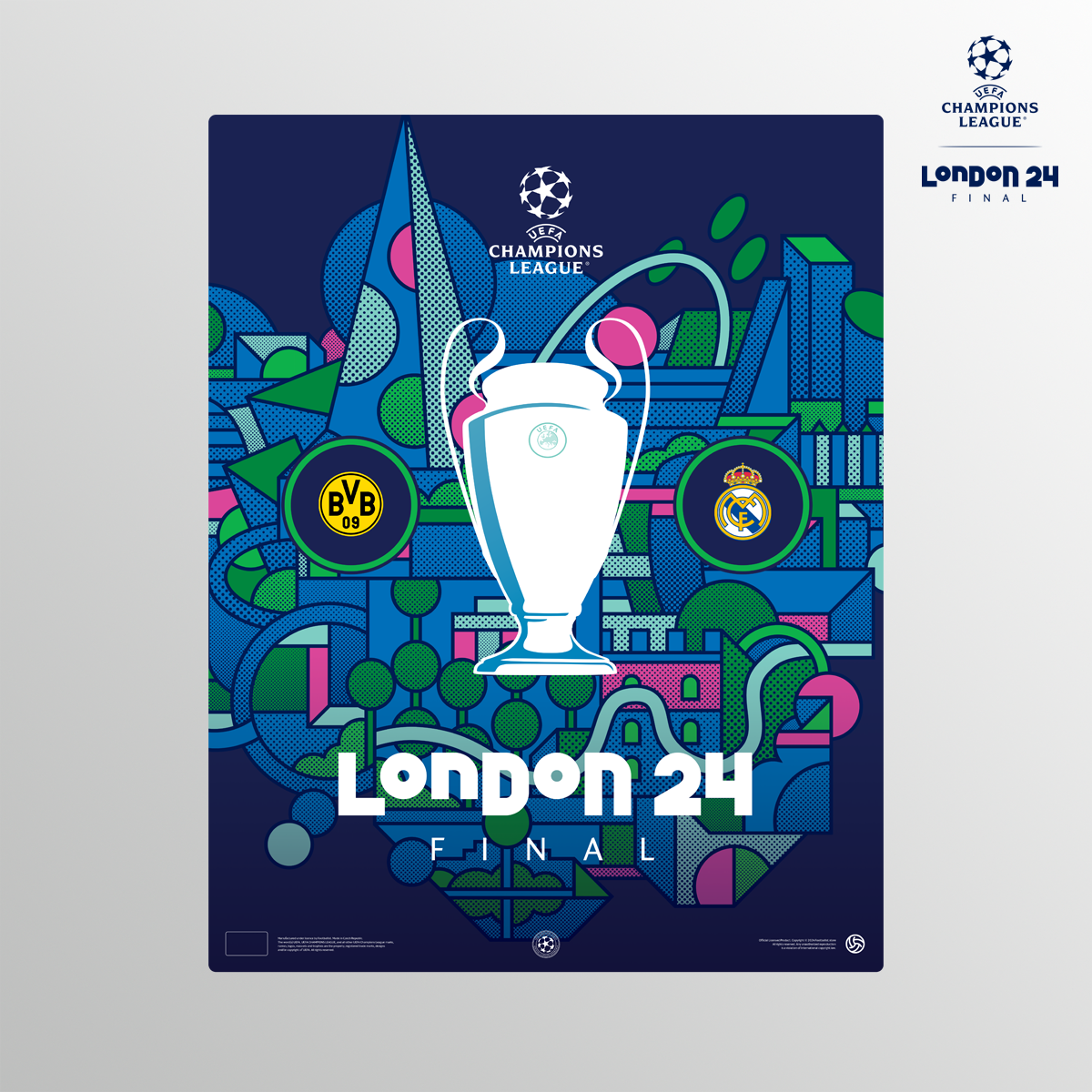 UCL 2024 Final London Poster UEFA Club Competitions Online Store
