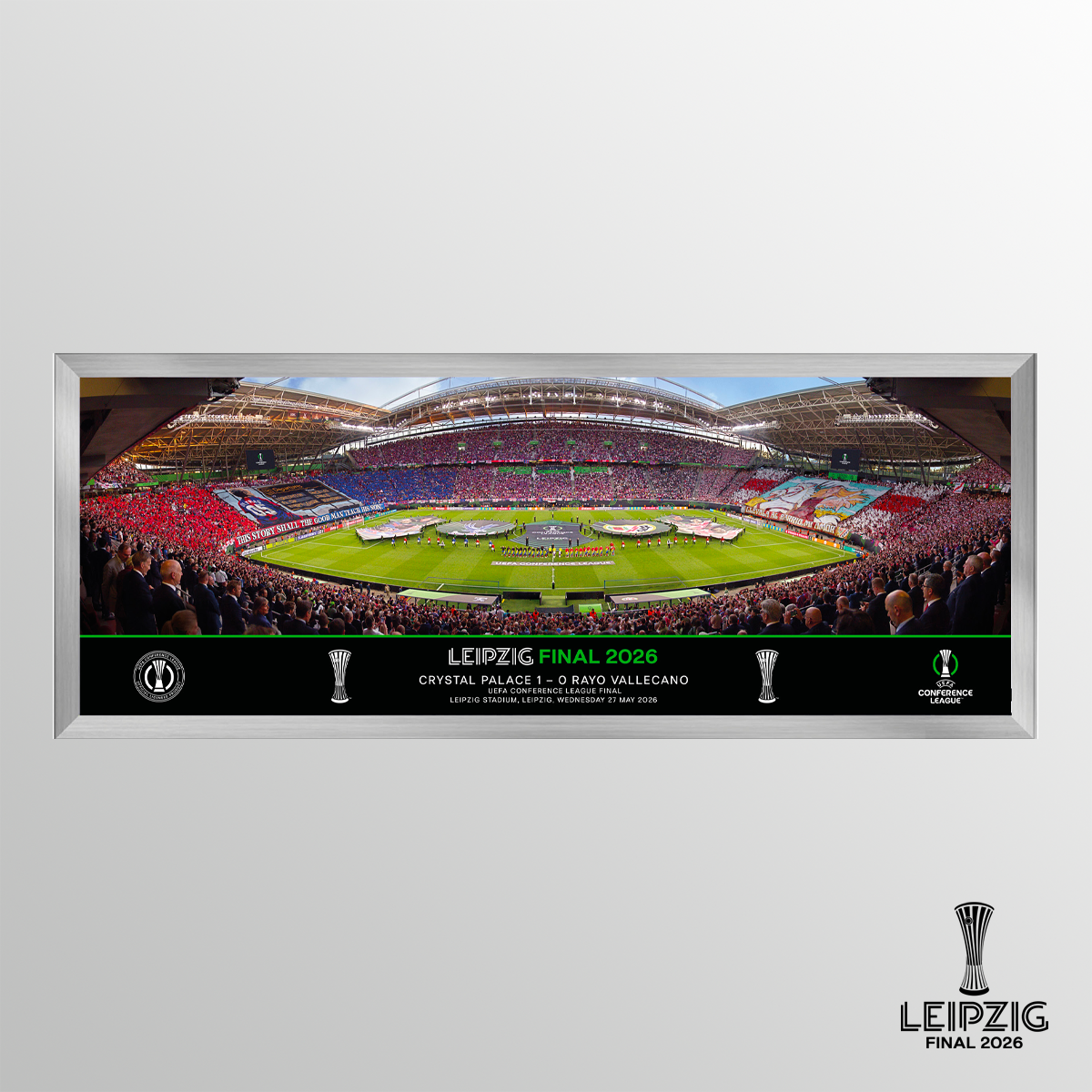 2026 UEFA Europa Conference League Final Leipzig Line up 20" Panoramic Visual