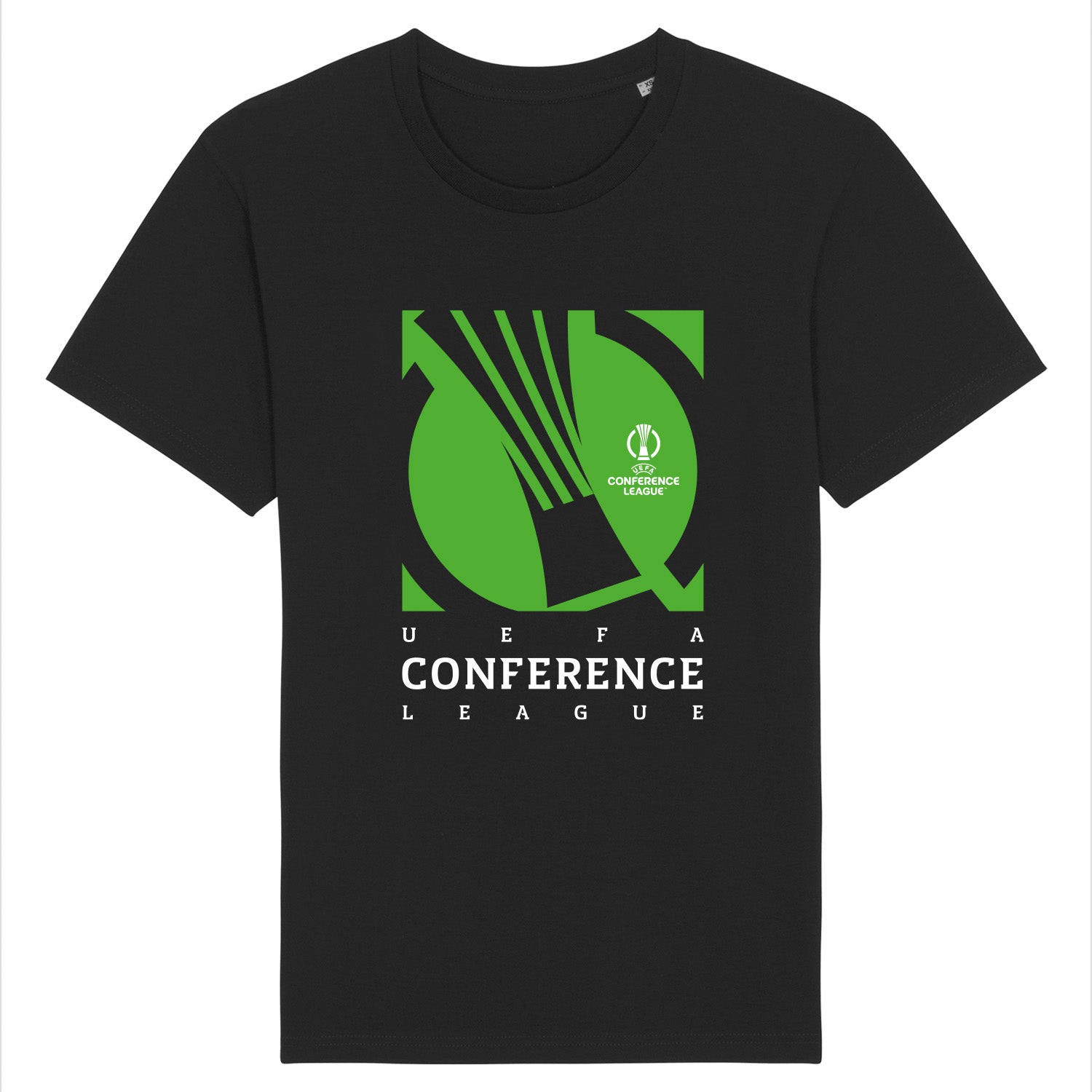 UEFA Conference League - Slanted Badge Black T-Shirt UEFA Club Competitions Online Store