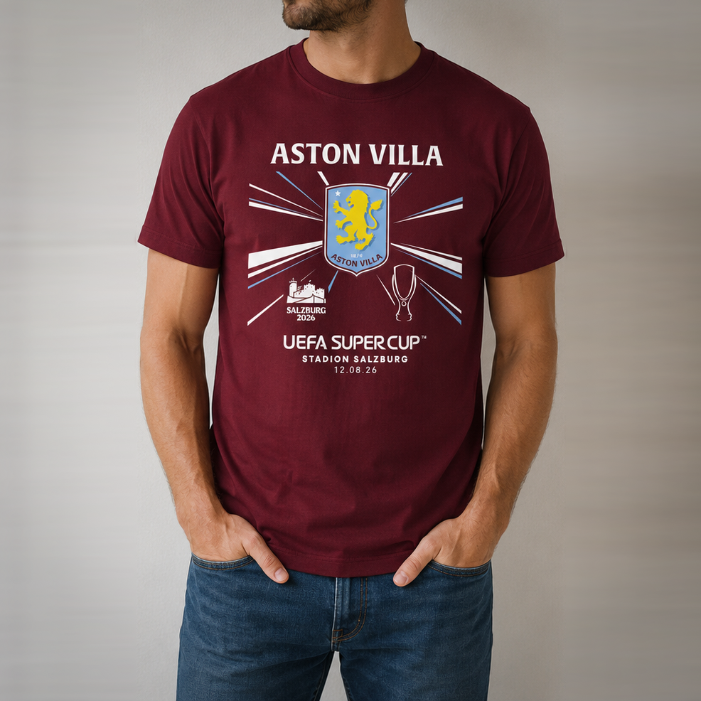 UEFA Super Cup 2026 Finalist - Aston Villa T-shirt UEFA Club Competitions Online Store