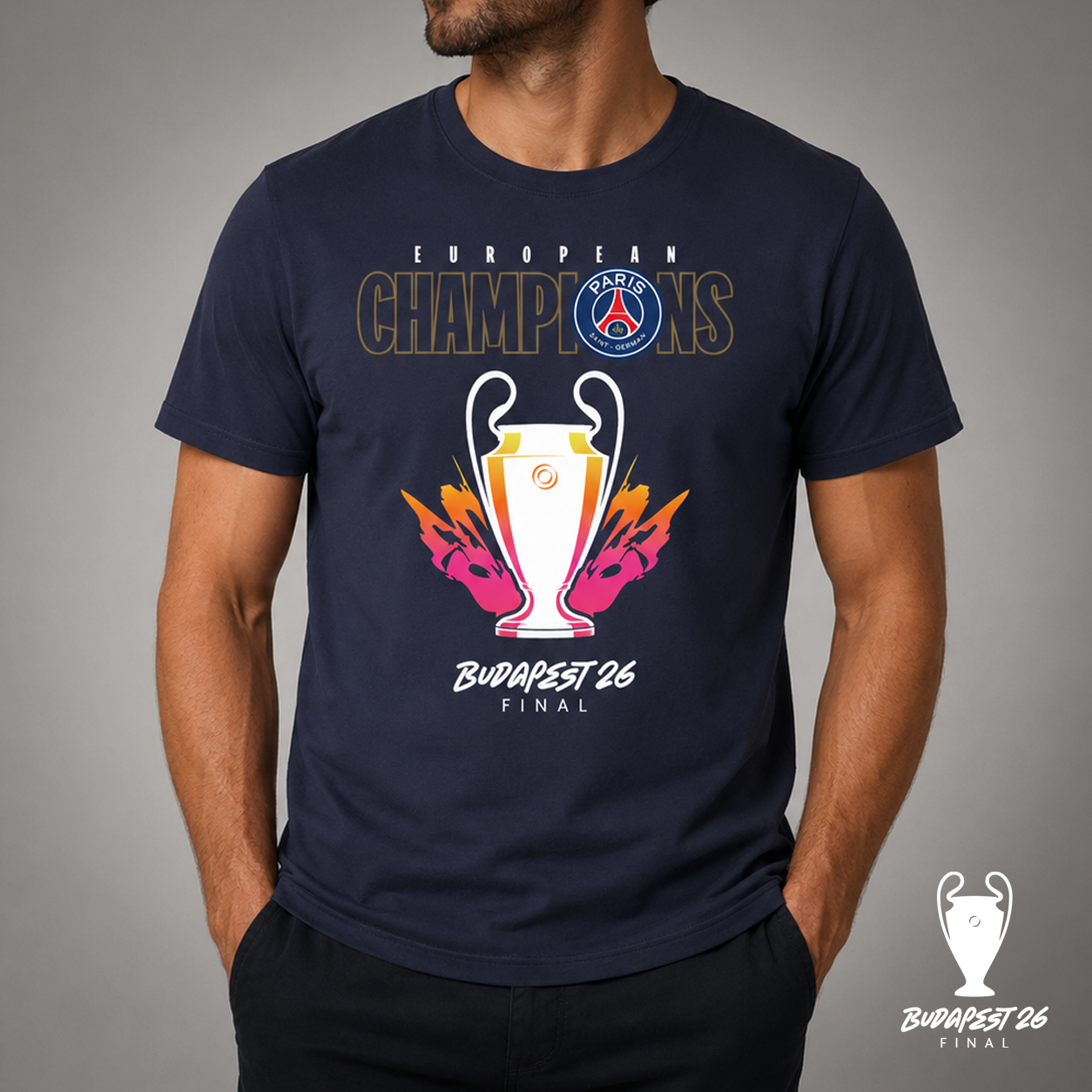 UEFA Champions League Budapest 26 記念Tシャツ Budapest 26 UCL Final Winners T-shirt UEFA Club Competitions