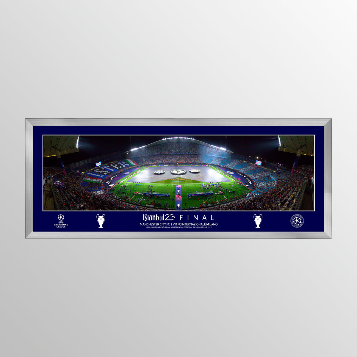 Finale di UEFA Champions League 2023 Istanbul 30&quot; Panoramica incorniciata