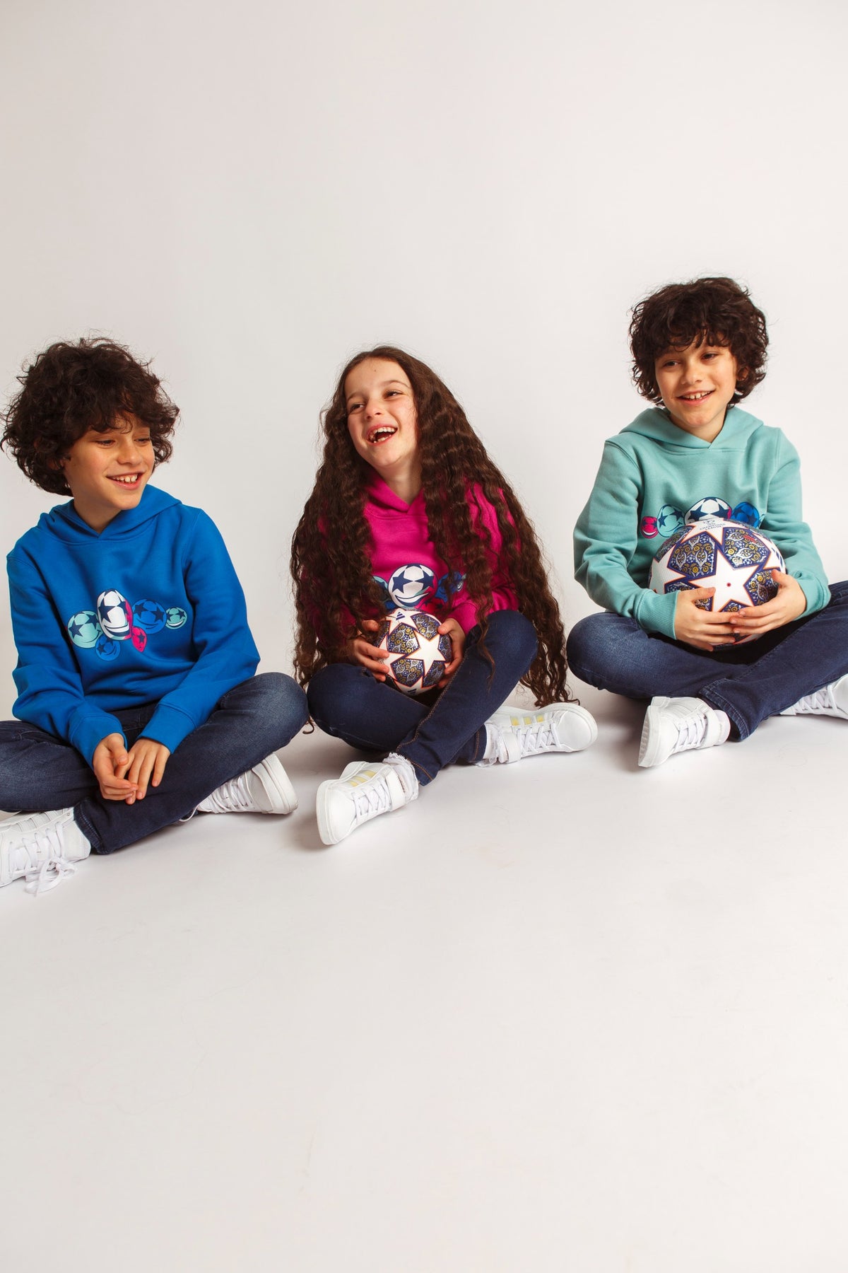 Felpa con cappuccio per bambini UCL Smiling Starball - Fiore di orchidea