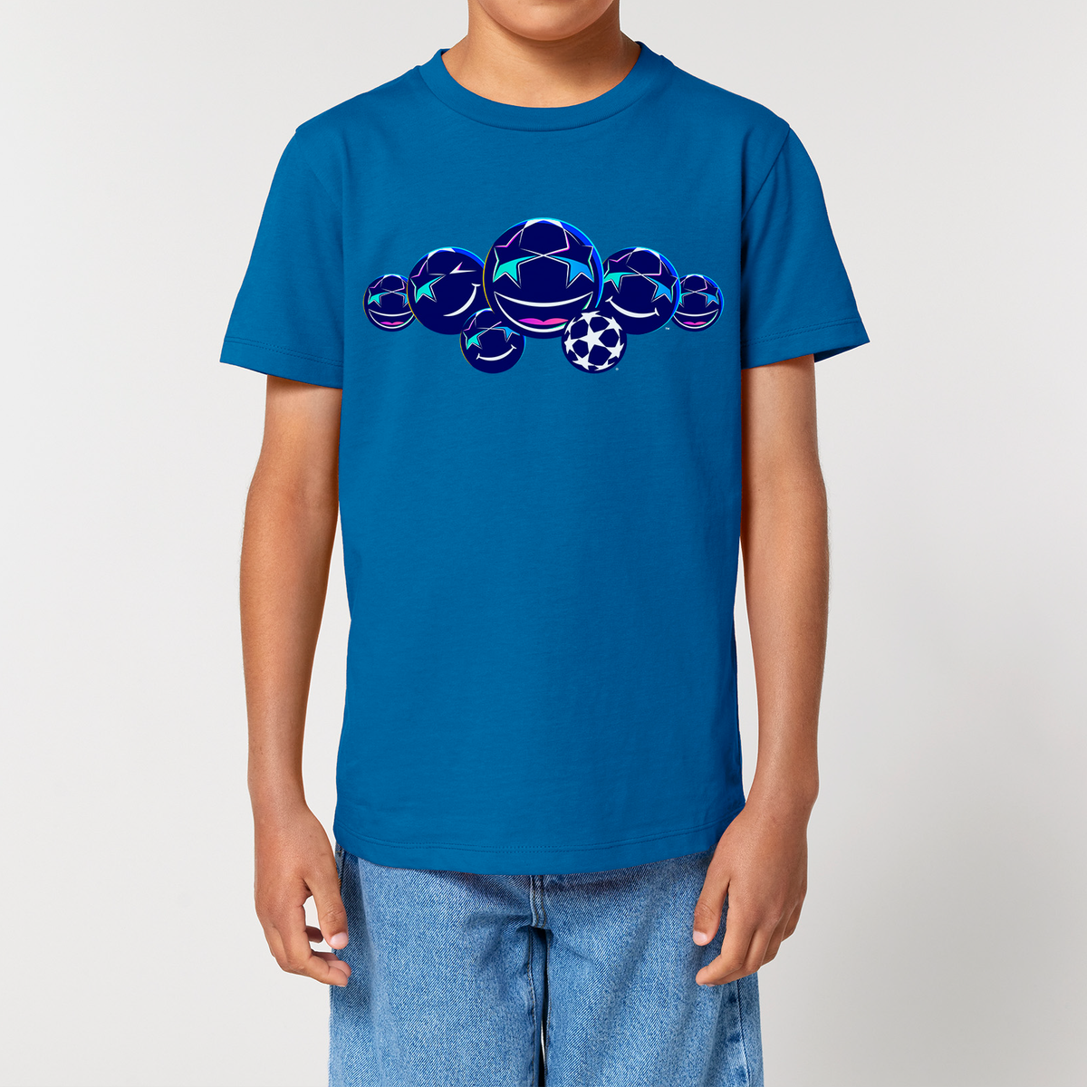 UCL Souring Starball Kids T-shirt - Teal Monstera