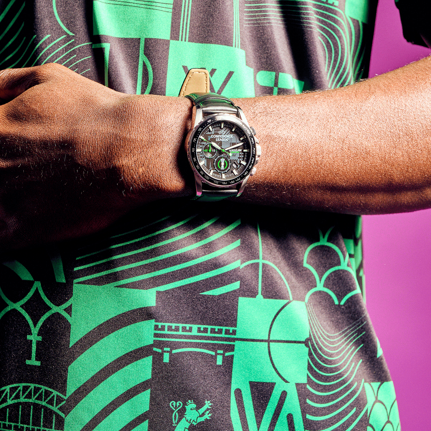 UECL Wroclaw Final 2025 Chronograph ECL-102B Watch UEFA Club Competitions Online Store