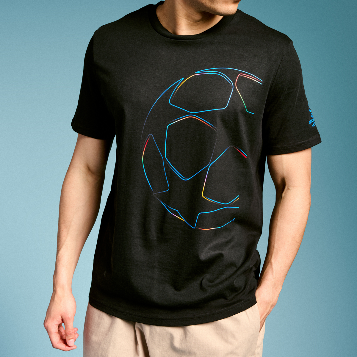 UEFA Champions League - Starball Line Black T-Shirt