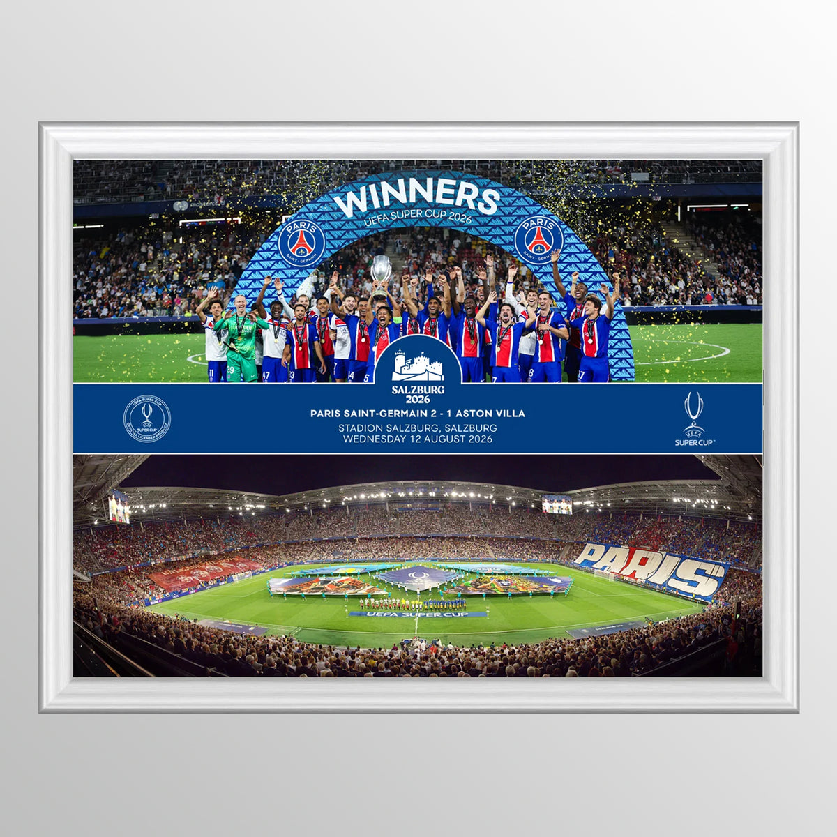 2026 Super Cup - Salzburg, Austria -16x12 Club Celebration UEFA Club Competitions Online Store