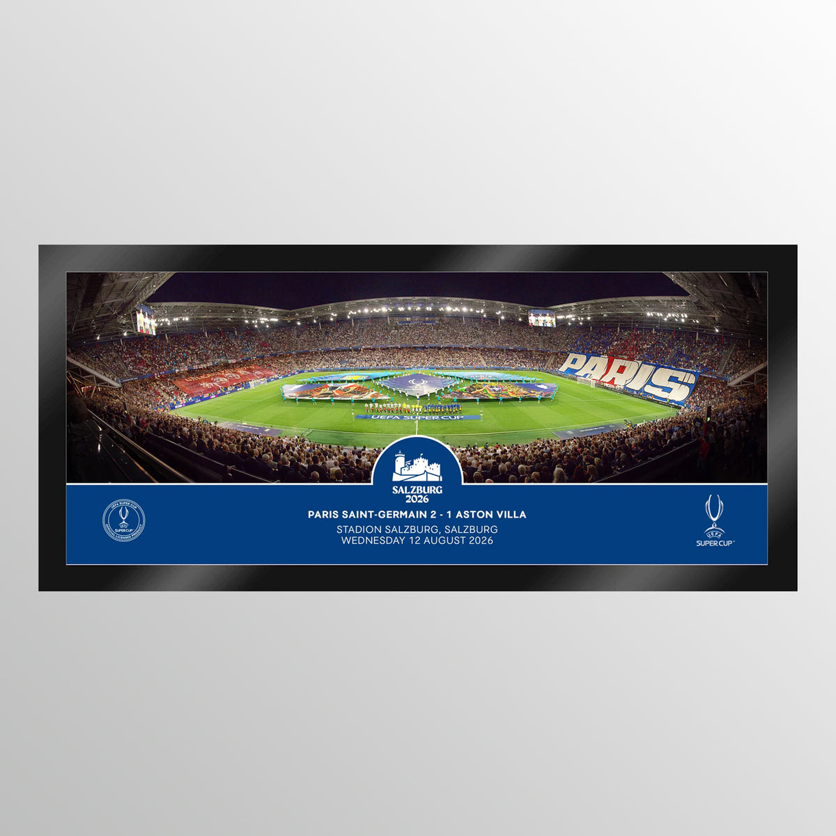 2026 Super Cup - Salzburg, Austria - Line up Tempered Glass Panoramic