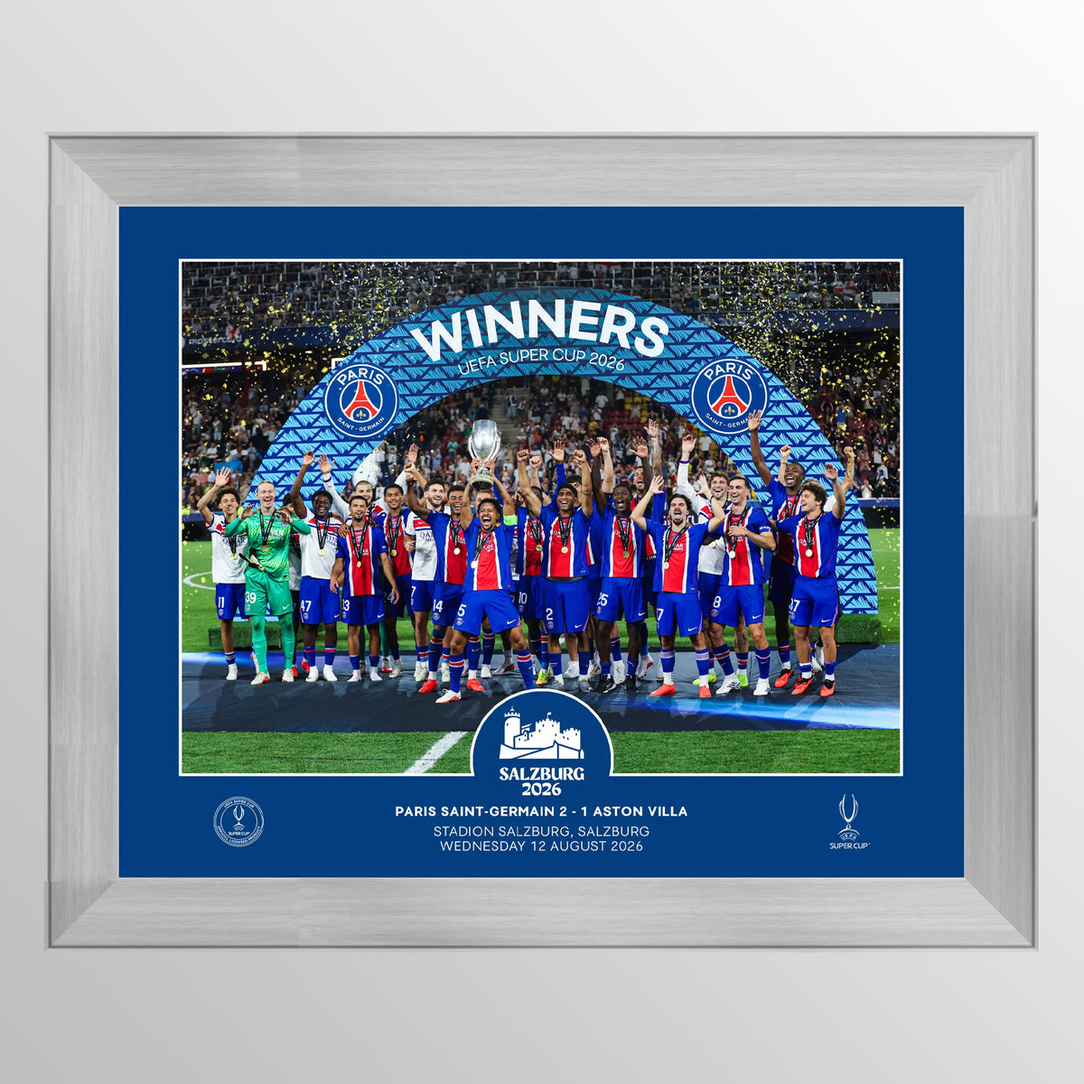 2026 Super Cup - Salzburg, Austria - 20x16 Cup Lift UEFA Club Competitions Online Store