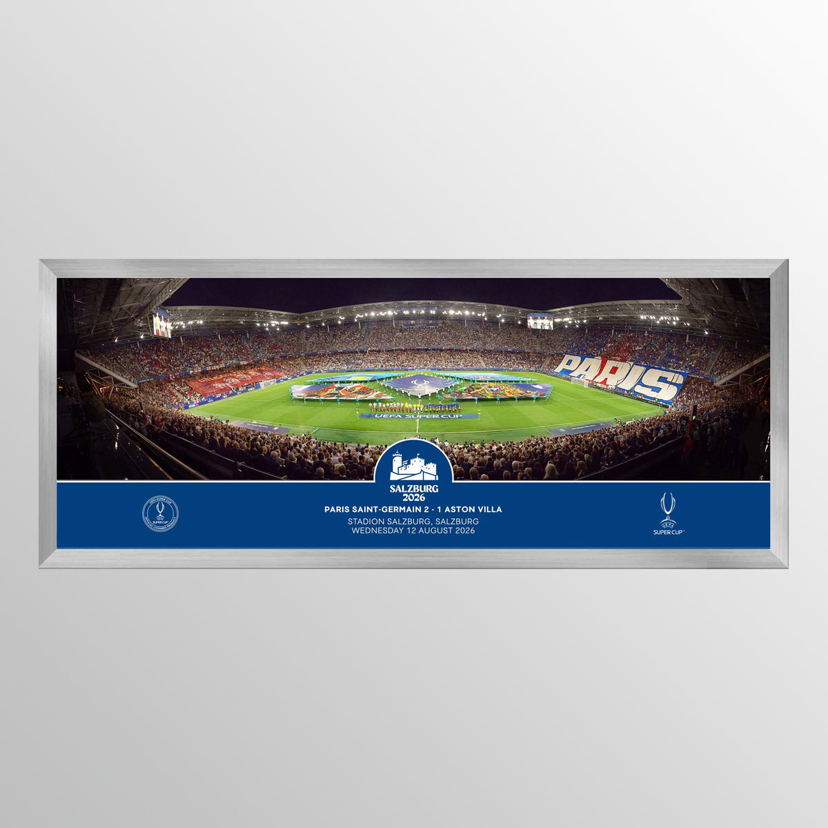 2026 Super Cup -  Salzburg, Austria - Line Up 30” Panoramic UEFA Club Competitions Online Store
