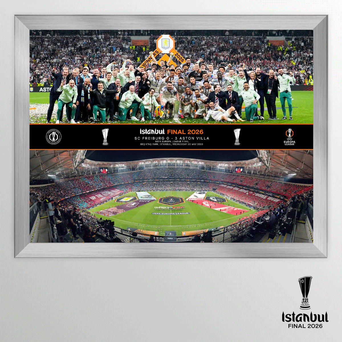2026 UEFA Europa League Final Istanbul Celebration Montage Featuring Trophy Lift and Panoramic Line Up - Aston Villa