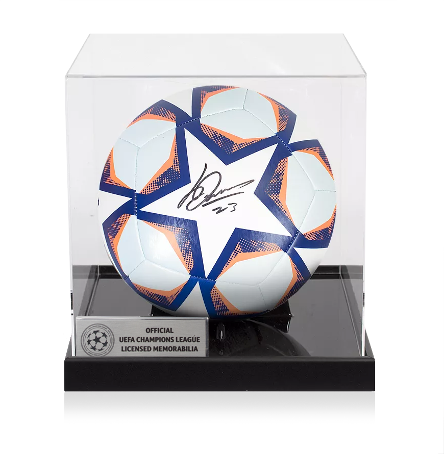 Luis Diaz Official UEFA Champions League Signed Football In Acrylic Case