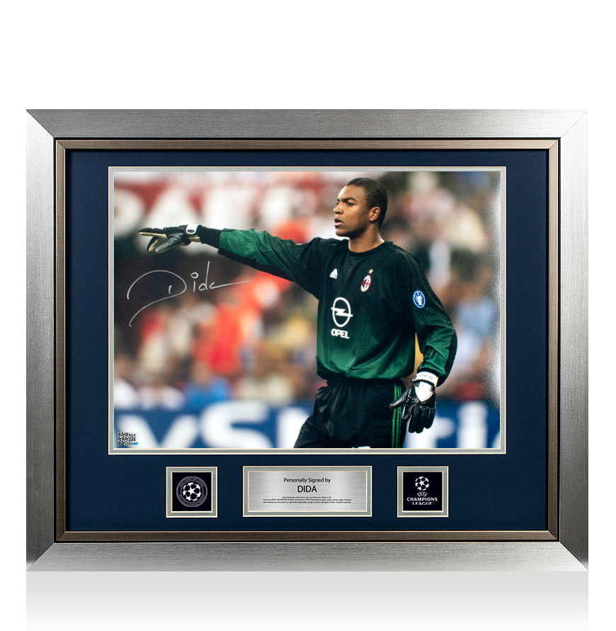 Dida Official UEFA Champions League Signed and Framed AC Milan Photo