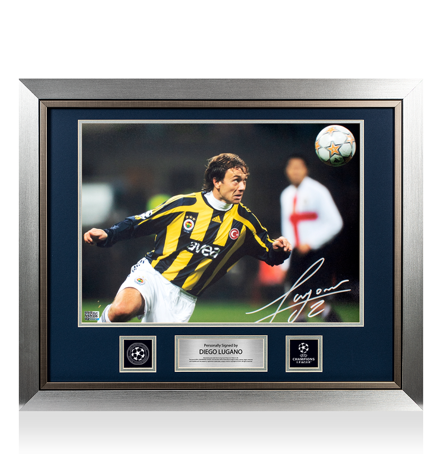 Diego Lugano Official UEFA Champions League Signed and Framed Fenerbahce Photo