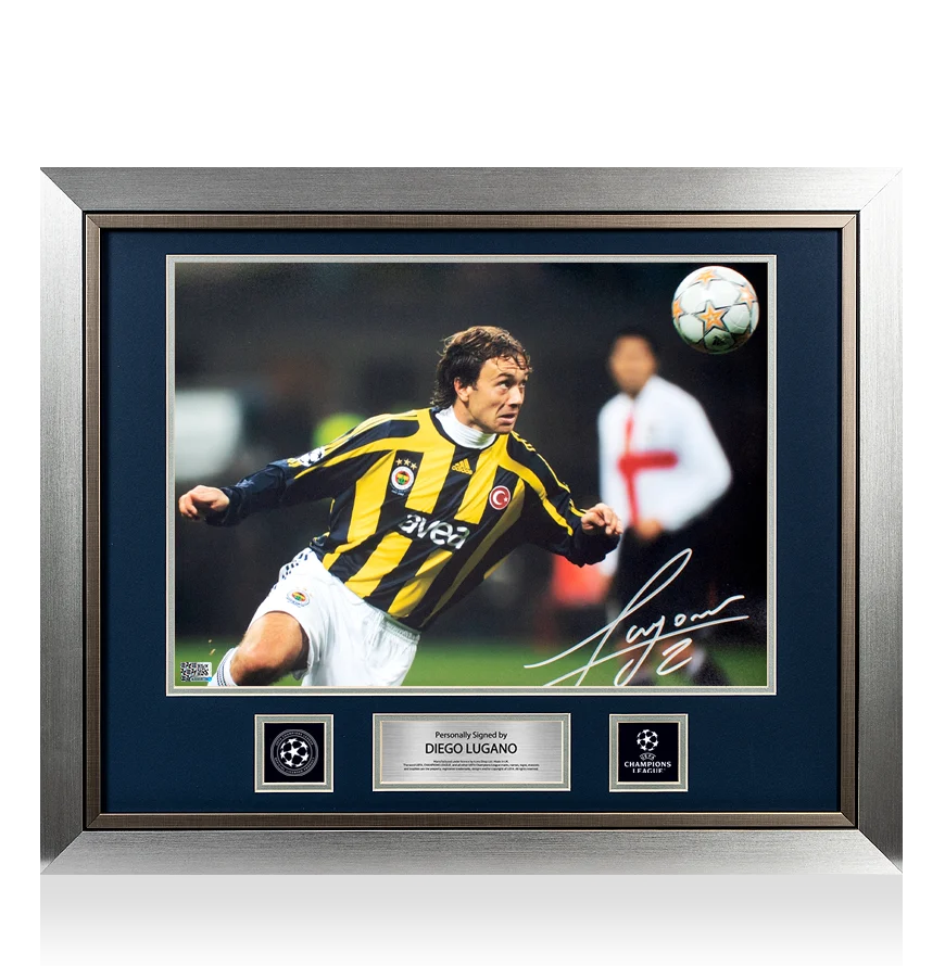 Diego Lugano Official UEFA Champions League Signed and Framed Fenerbahce Photo