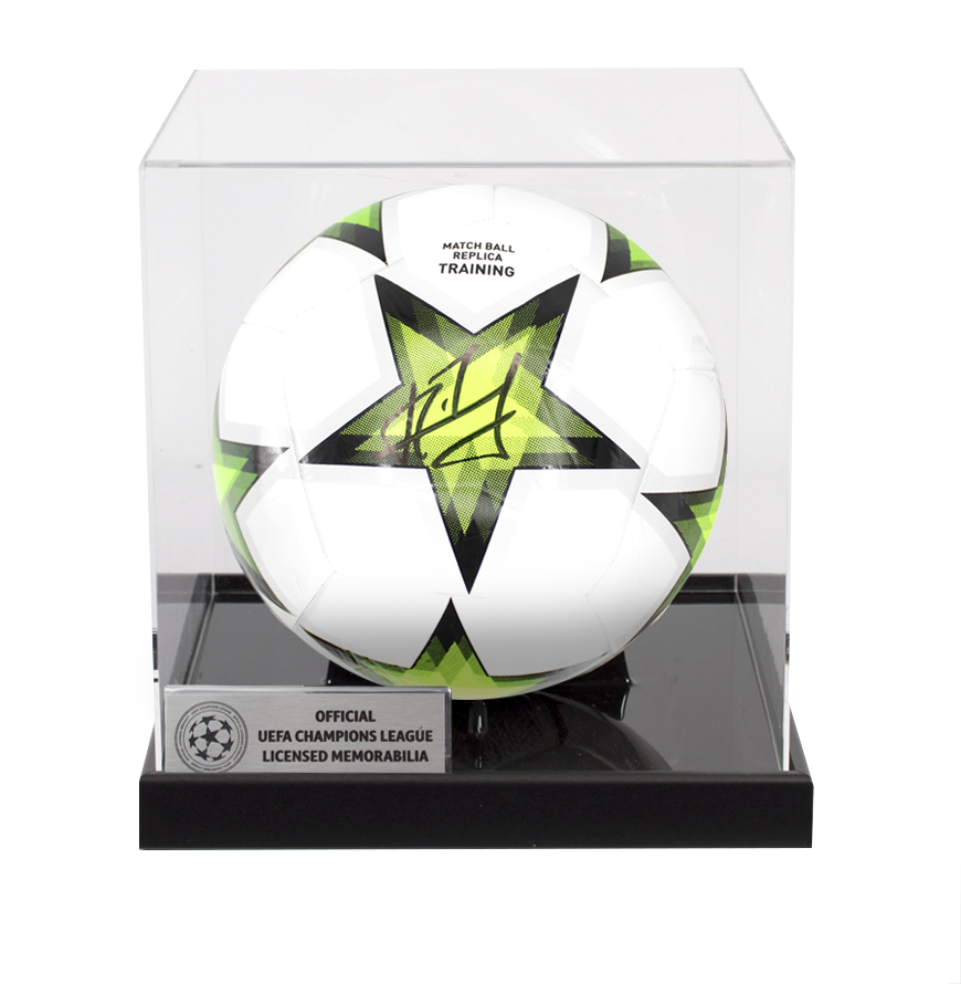 Andriy Shevchenko Official UEFA Champions League Signed Football In Acrylic Case