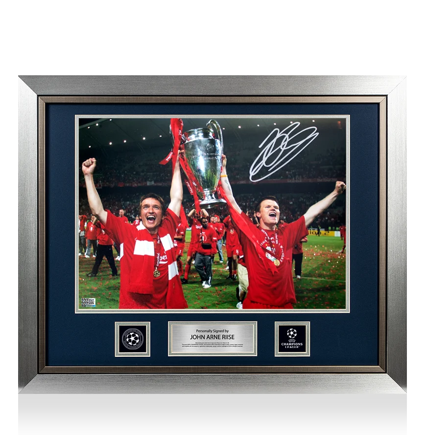 John Arne Riise Official UEFA Champions League Signed and Framed Liverpool FC Photo: 2005 UEFA Champions League Winner