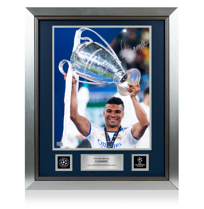 Casemiro Official UEFA Champions League Signed and Framed Real Madrid Photo: Winner