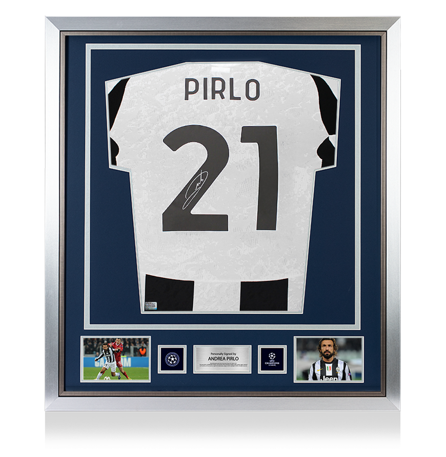 Andrea Pirlo Official UEFA Champions League Back Signed and Framed