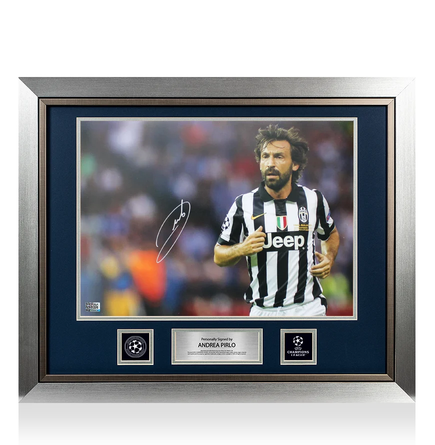 Andrea Pirlo Official UEFA Champions League Signed and Framed Juventus Photo: UEFA Champions League Finalist