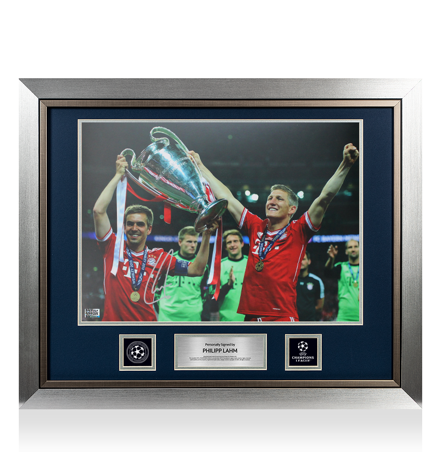 Philipp Lahm Official UEFA Champions League Signed and Framed FC Bayern Munich Photo: UEFA Champions League Winner