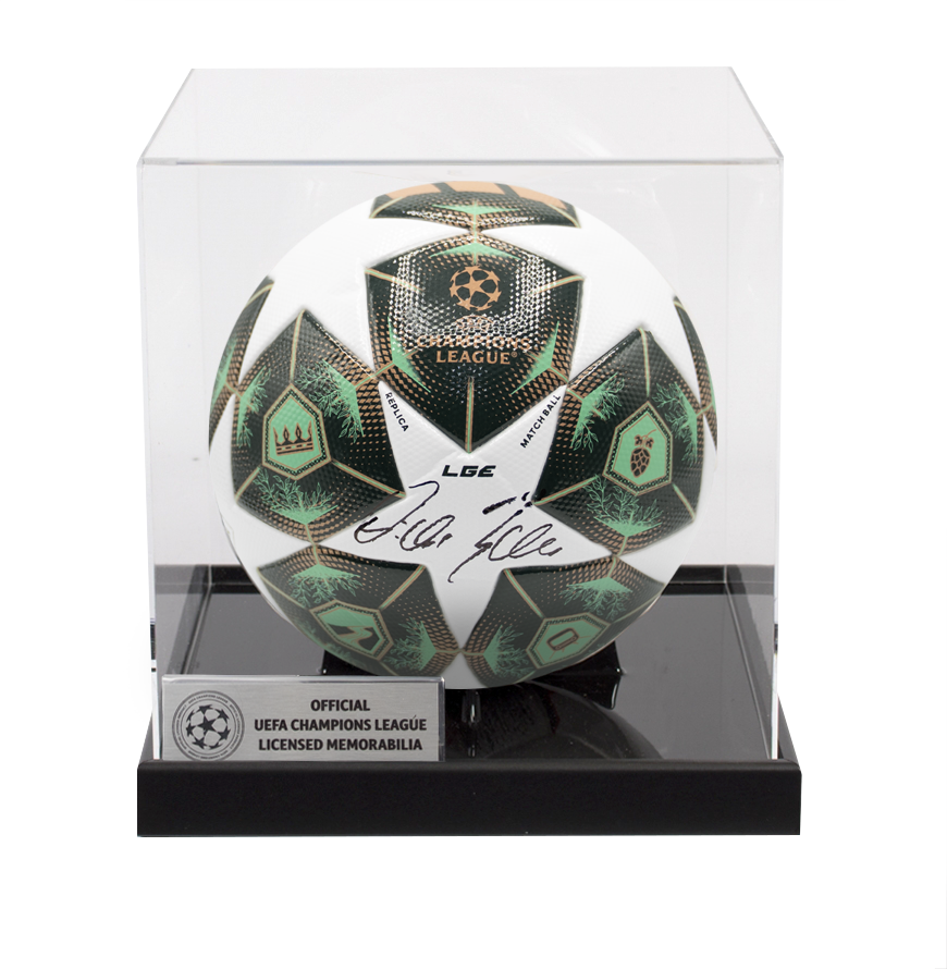 Michael Ballack Official UEFA Champions League Signed Football In Acrylic Case
