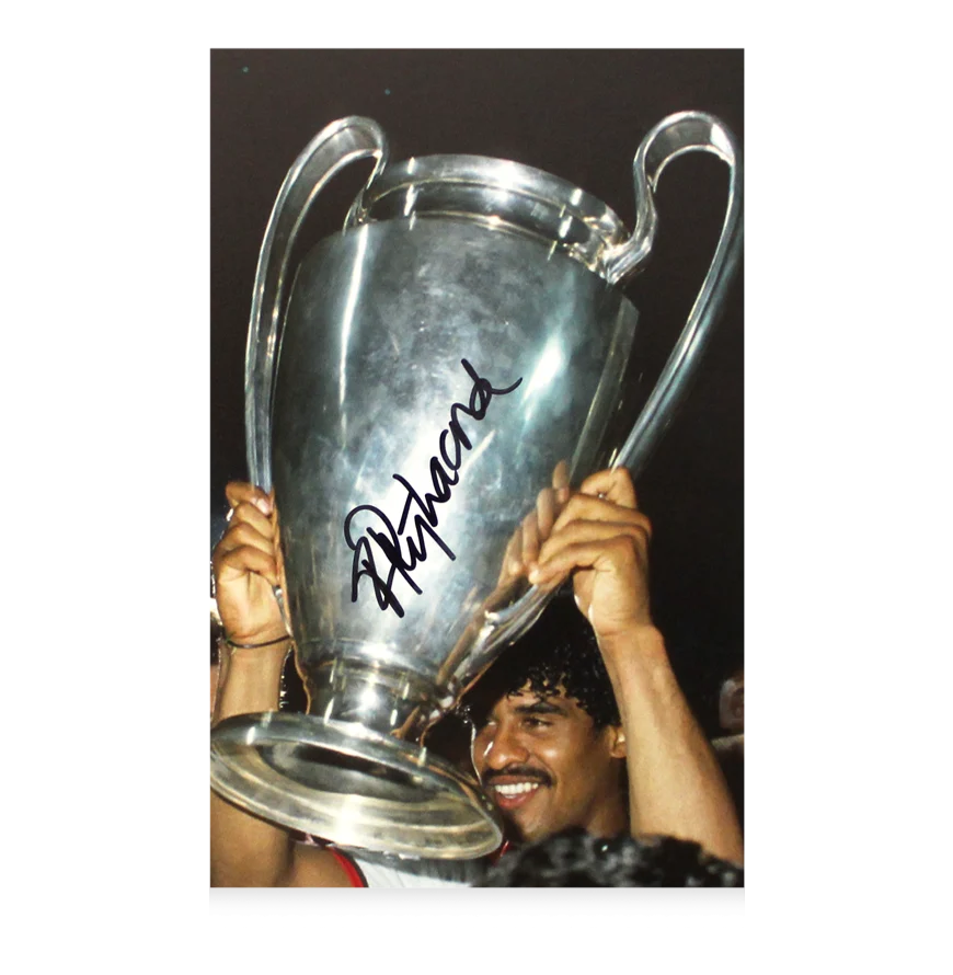 Frank Rijkaard Signed AC Milan Photo: UEFA Champions League Winner (Mini)