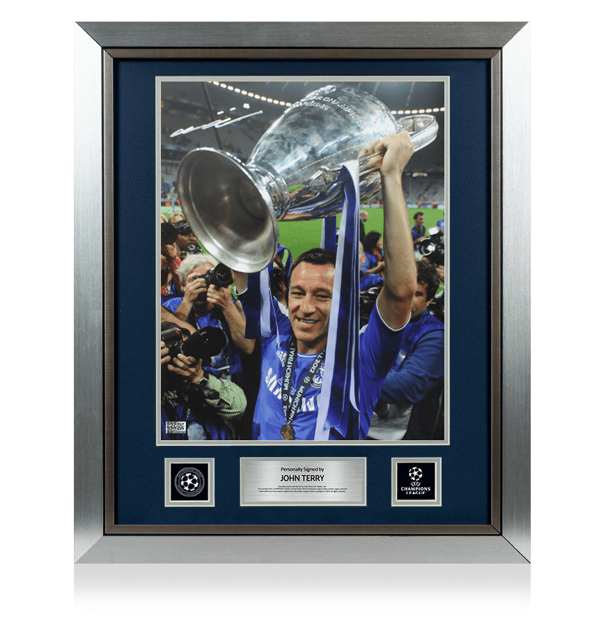 John Terry Official UEFA Champions League Signed and Framed Chelsea Photo: UEFA Champions League Winner