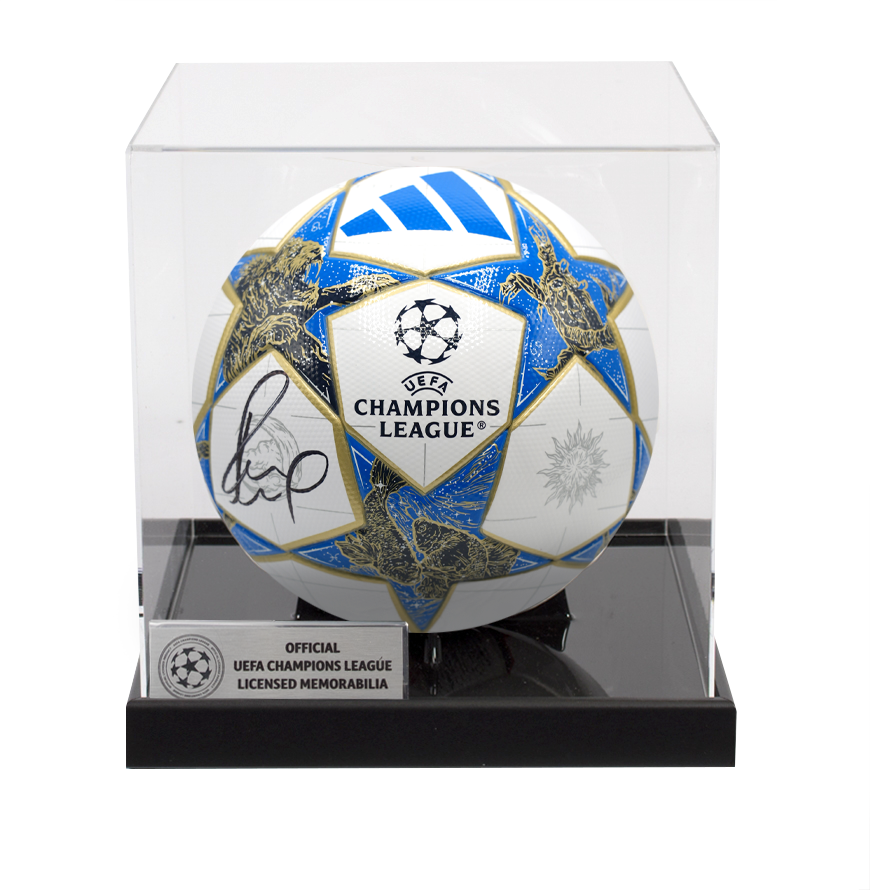 Paul Scholes Official UEFA Champions League Signed Football In Acrylic Case