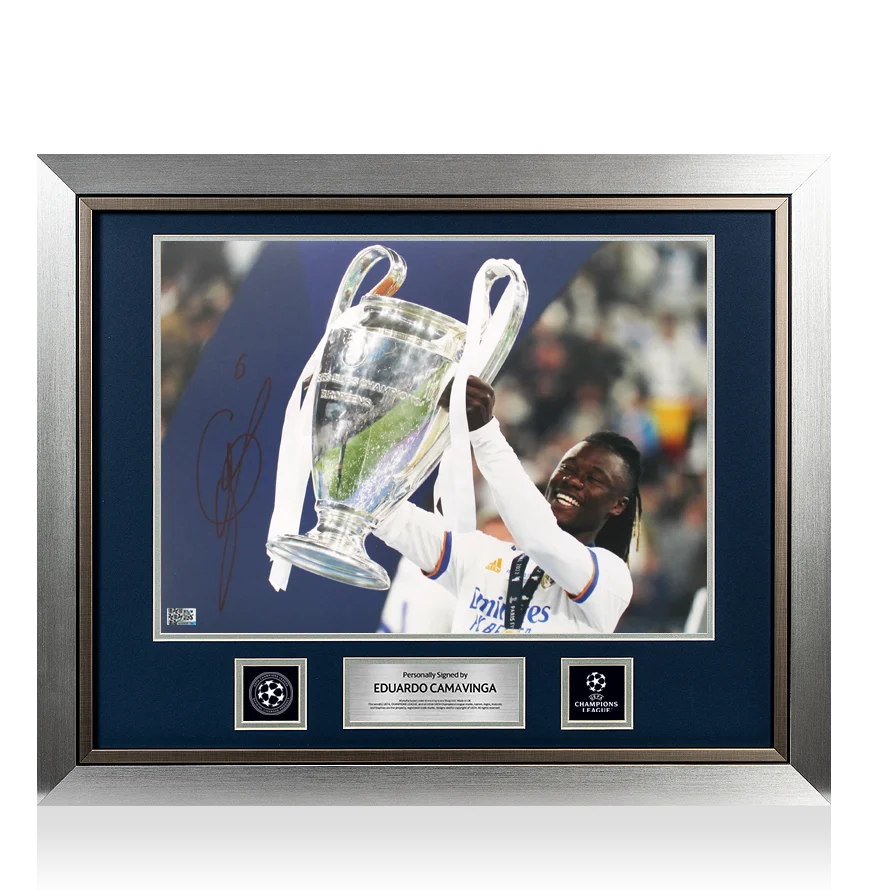 Eduardo Camavinga Official UEFA Champions League Signed and Framed Real Madrid CF Photo: 2022 Winner UEFA Club Competitions Online Store