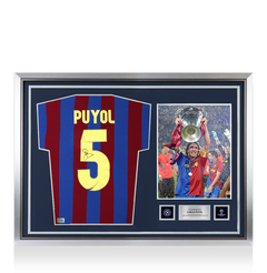 Carles Puyol Official UEFA Champions League Back Signed and Hero