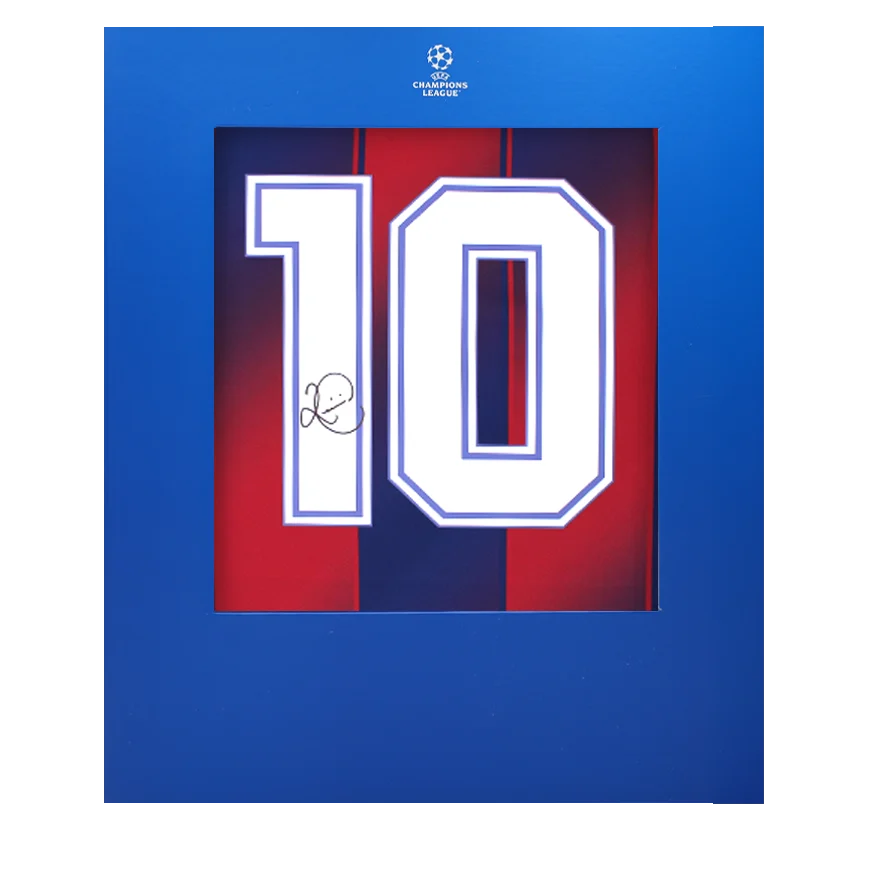 Romario Official UEFA Champions League Back Signed FC Barcelona 2025-26 Home Shirt In Deluxe Packaging