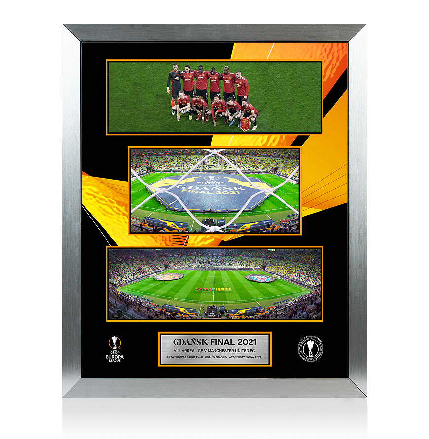 MATCH USED Official UEFA Europa League Framed Goal Net: 2021 UEL Final